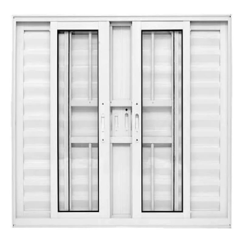 Janela de Alumínio Branco Veneziana de Correr 6 Folhas Suprema Com Grade cmc Classic - 1.50 (l) X 1.20 (a)