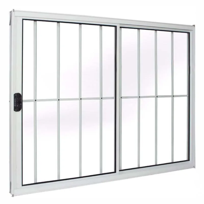 Janela de Alumínio Branco Vitro de Correr 2 Folhas Com Grade cmc Modular - 1.20 (l) X 1.00 (a)