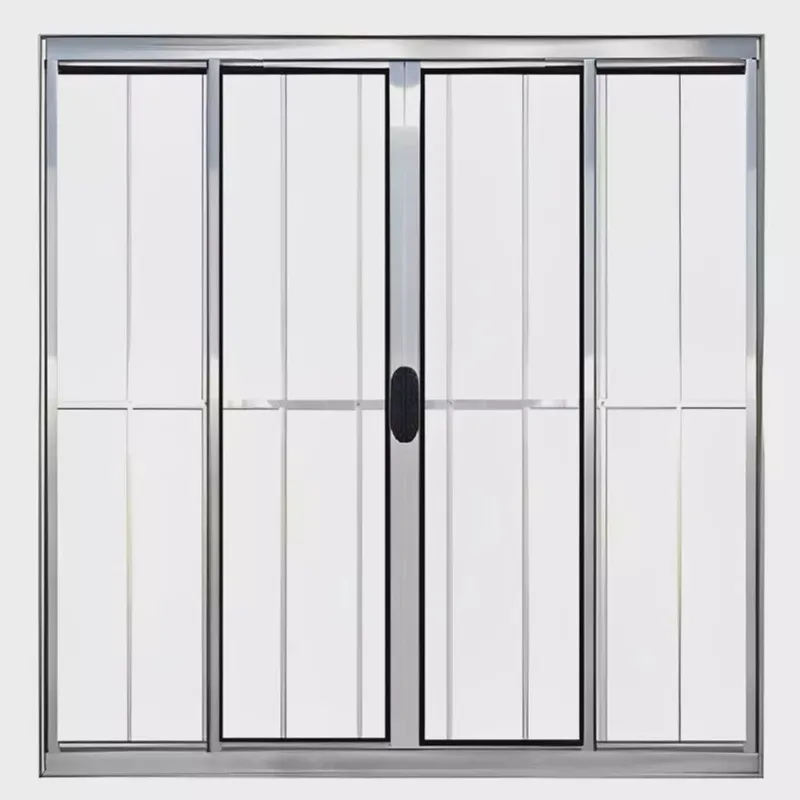 Janela de Alumínio Brilhante Vitro de Correr 4 Folhas Com Grade cmc Modular - 1.50 (l) X 1.00 (a)