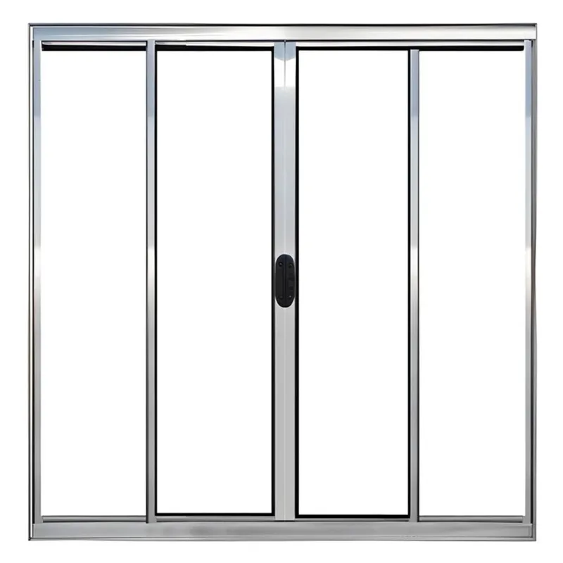 Janela de Alumínio Brilhante Vitro de Correr 4 Folhas Sem Grade cmc Modular - 2.00 (l) X 1.20 (a)