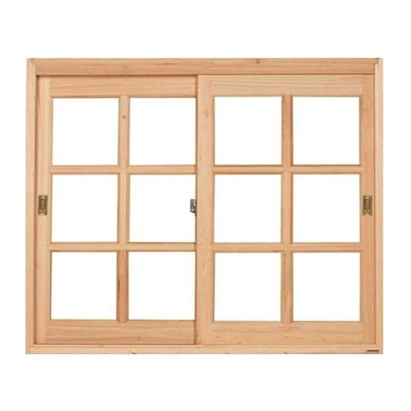 Janela de Madeira Vitro Correr Quadriculado 2 Folhas Móveis Reto Eucalipto Bat.12 cm Esel - 1.20 (l) X 1.20 (a)