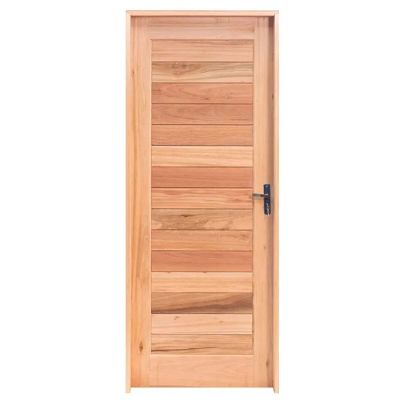 Kit Porta de Madeira Maciça PE31 de Eucalipto Bat.12 cm Linha Popular Esel - 2.10 (a) X 0.90 (l) - Lado Esquerdo