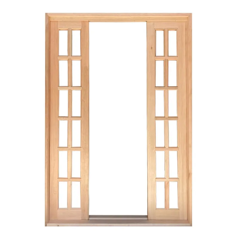 Porta Balcão de Correr de Madeira Padrão Cedro Quadriculada Reto Esquadrias Longo - 2.15 (a) X 1.80 (l)