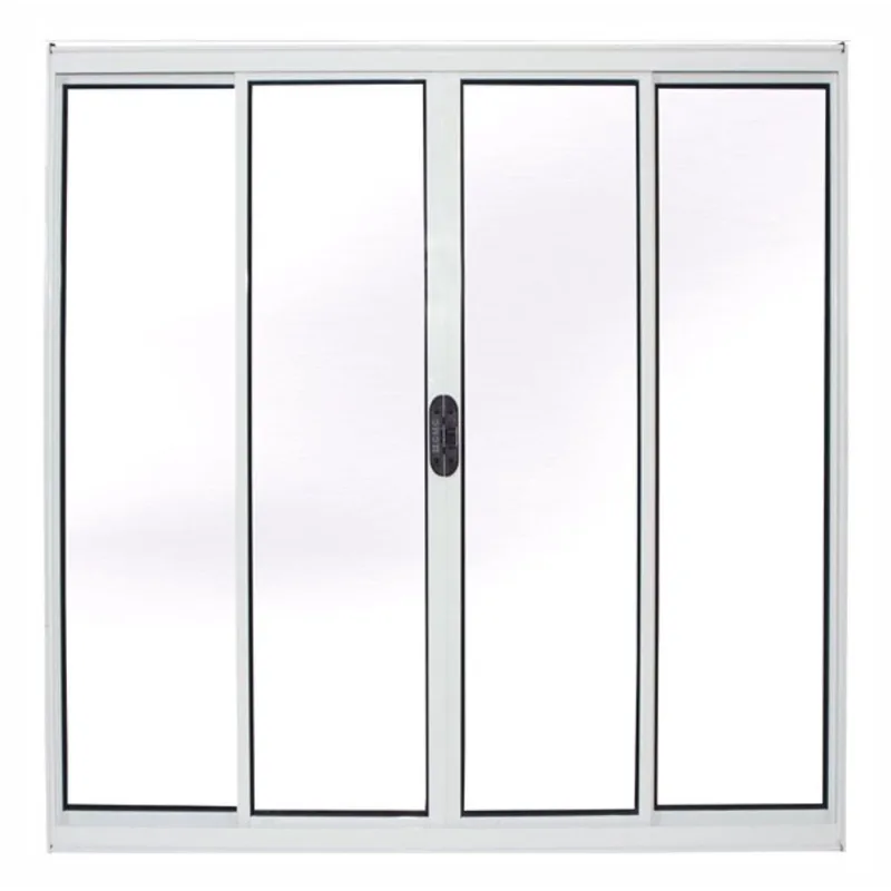 Janela de Alumínio Branco Vitro de Correr 4 Folhas Sem Grade cmc Modular - 2,00(L) X 1,20(A)