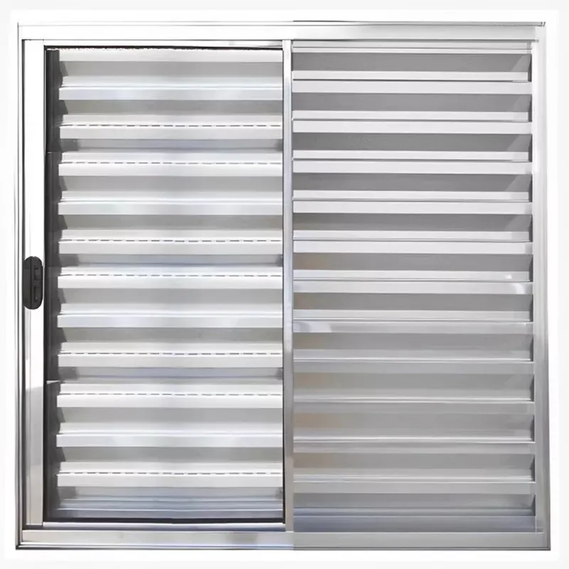 Janela de Alumínio Brilhante Veneziana de Correr 3 Folhas Sem Grade cmc Modular- 1,20(L) X 1,20(A)