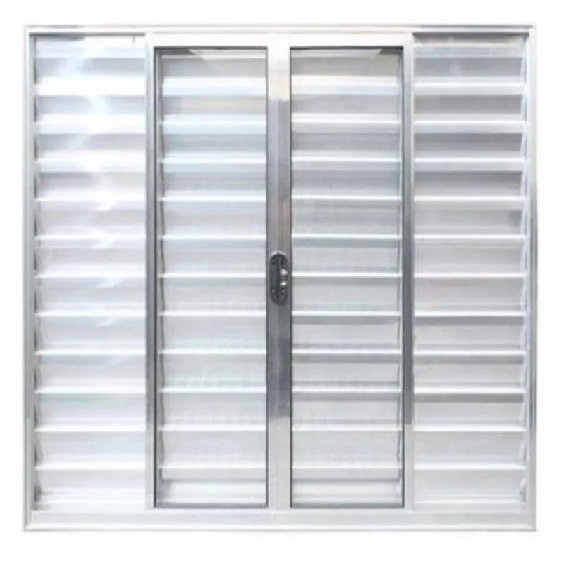 Janela de Alumínio Brilhante Veneziana de Correr 6 Folhas Sem Grade cmc Modular - 1,50(L) X 1,00(A)