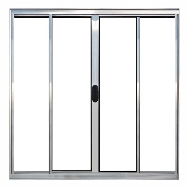 Janela de Alumínio Brilhante Vitro de Correr 4 Folhas Sem Grade cmc Modular - 1,20(L) X 1,20(A)