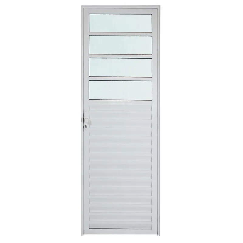 Porta de Alumínio Branco de Cozinha Basculante cmc Modular - 2,10(A) X 0,80(L) Lado Direito