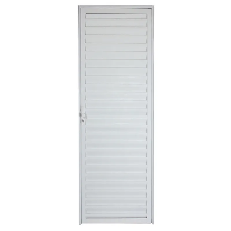 Porta de Alumínio Branco Palheta cmc Modular - 2,10(A) X 0,70(L) Lado Direito