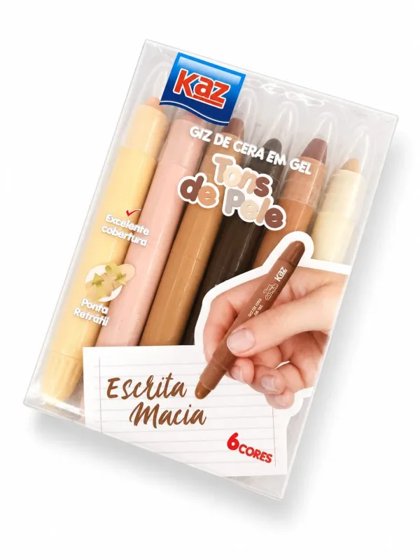 Giz de cera em gel tons de pele
