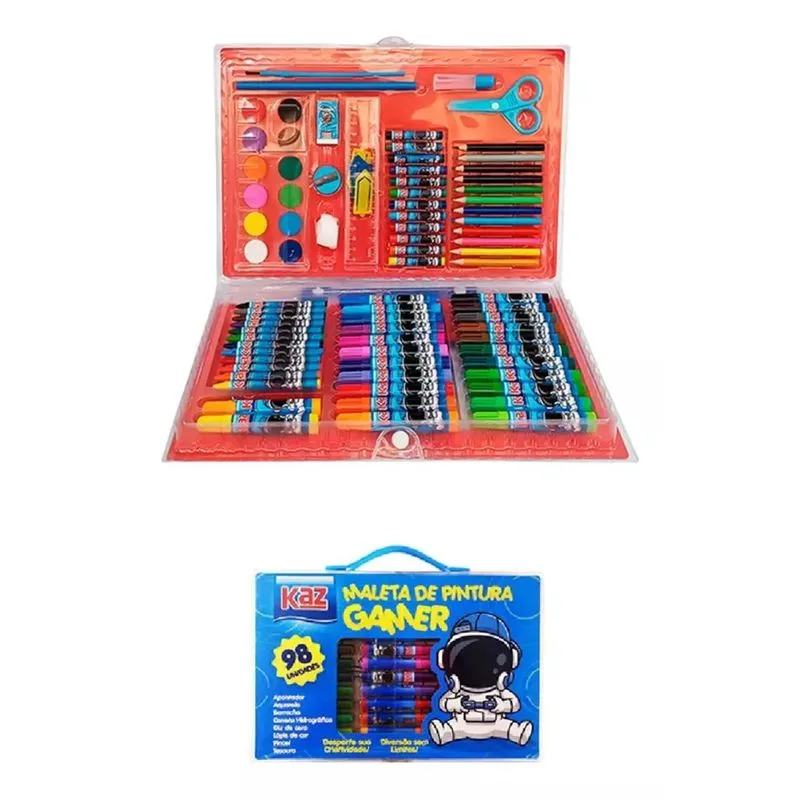 Maleta de pintura gamer - 98 peças - KZ913M - kaz