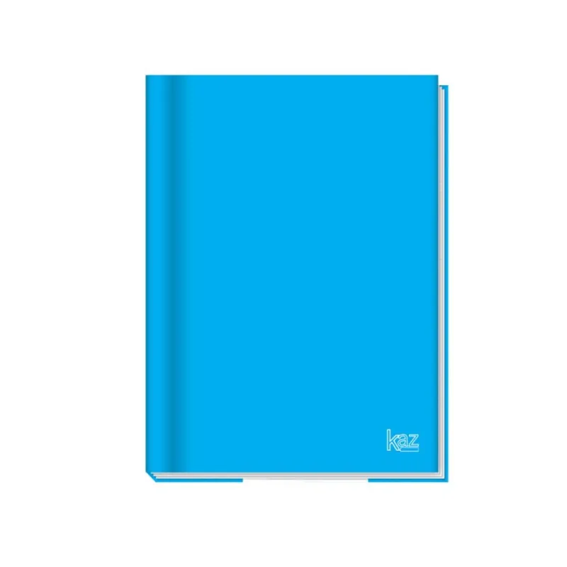 Caderno Brochura Azul Kaz 96 Folhas Pequeno 140mm X 202mm Material Escolar Faculdade Resistente