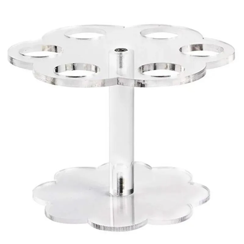Suporte Cone Sorvete Acrílico 3mm 6 Furos 11cm