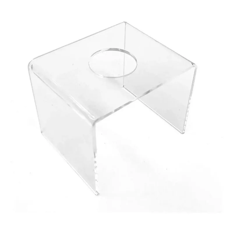 Suporte Acrílico P/ Servir Pizza Cone - 1 Furo - 9x9x11cm