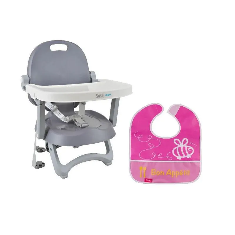 Assento Refeição Sushi Com Babador Impermeável Abelhinha