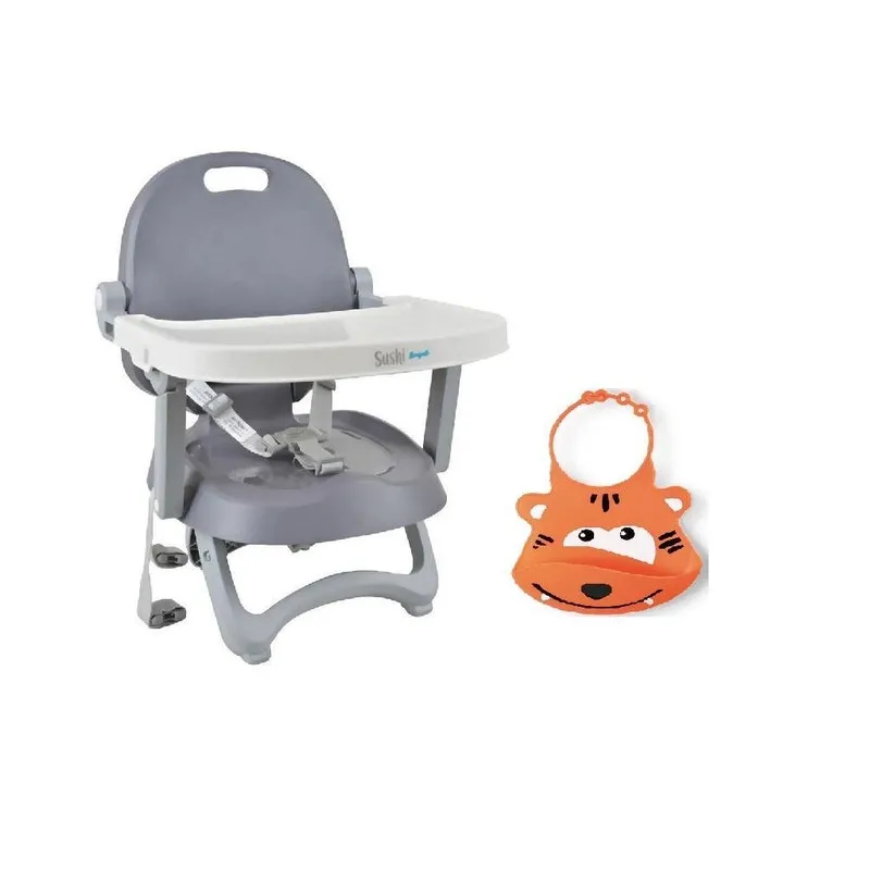 Assento Refeição Sushi Com Babador De Silicone Silybib Leão
