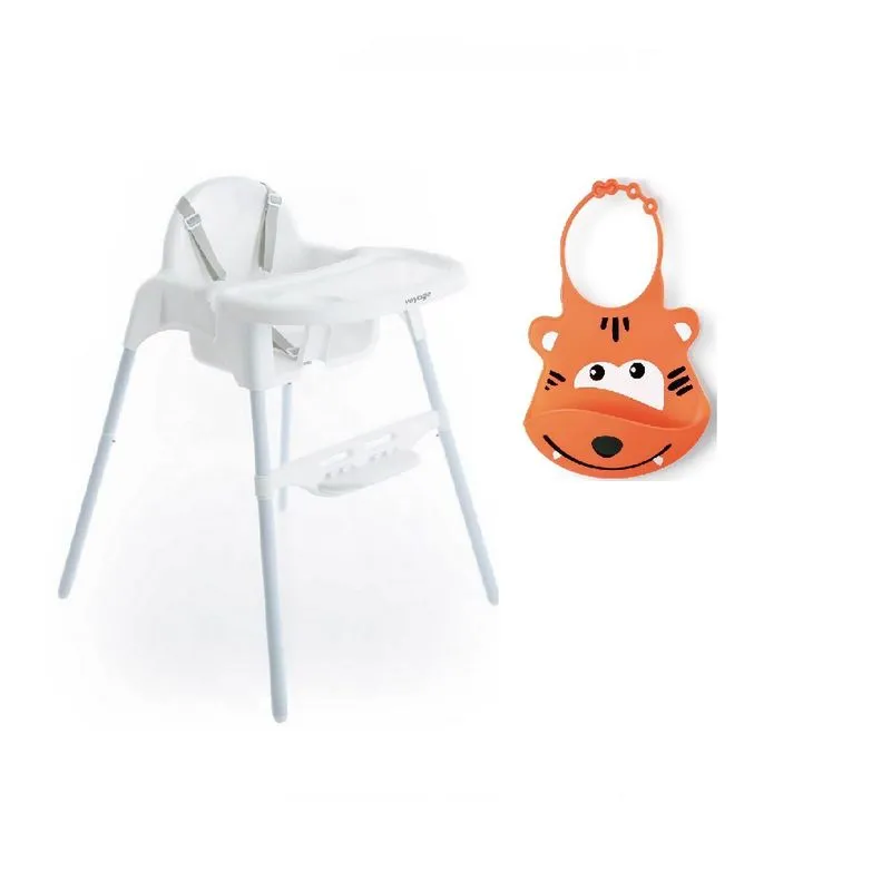 Cadeira de Refeição Macaron E Babador de Silicone Leão