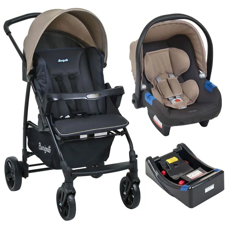 Conjunto Carrinho Ecco E Touring X Com Base - Bege
