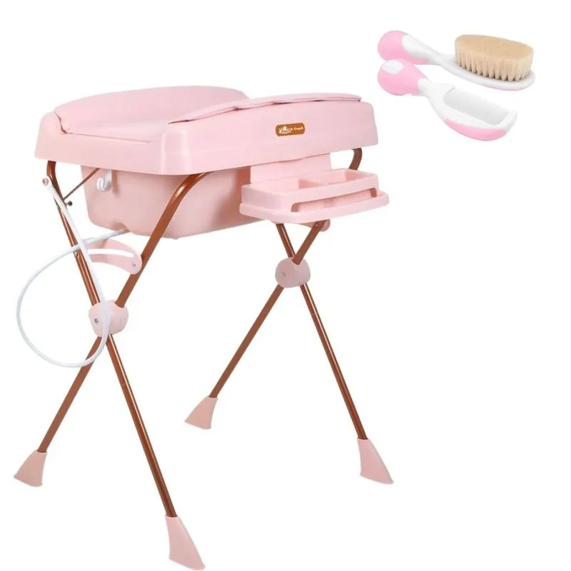 Banheira Millenia Mon Amour Com Escova Pente De Cerda Rosa
