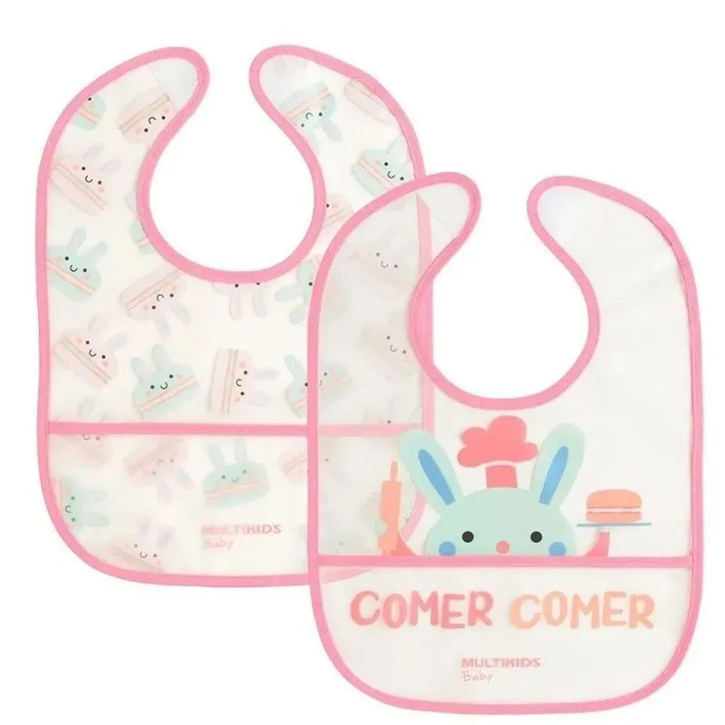 Kit 2 Babadores Easy Clean E Bandana Frutti Com Mordedor
