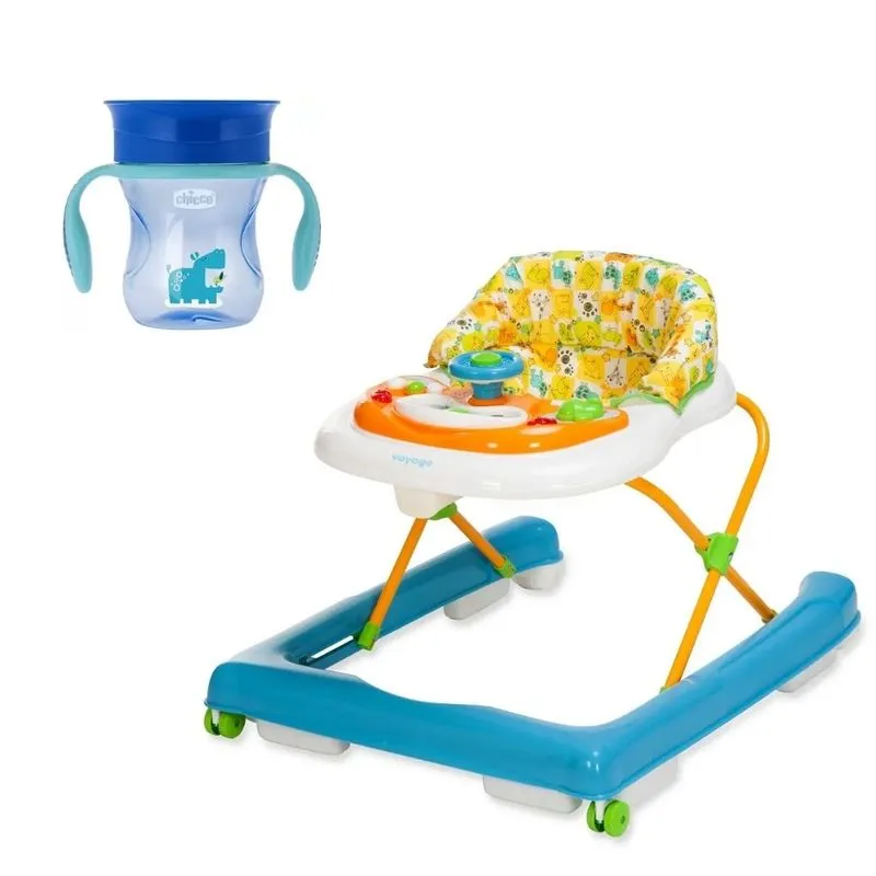 Andador Para Bebê Buggy E Copo Perfect Cup - Azul