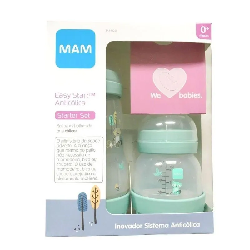 Mamadeira Easy Start Guaxinim - Starter Set - Mam