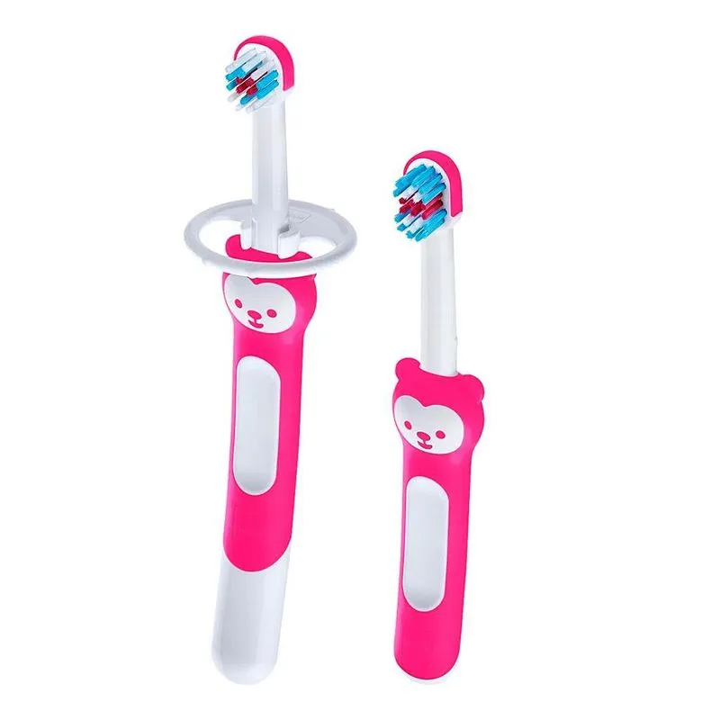 Escova Learn To Brush Embalagem Dupla Rosa (+5m) - Mam