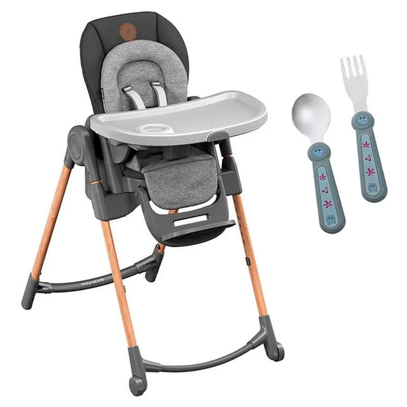 Cadeira Minla Essential Graphite Maxi Cosi Com Talheres