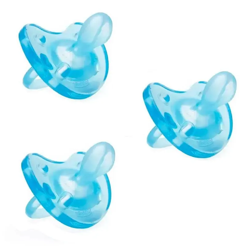 Chupeta Soft Azul Physio Forma 3 Unidades 0-6m - Chicco