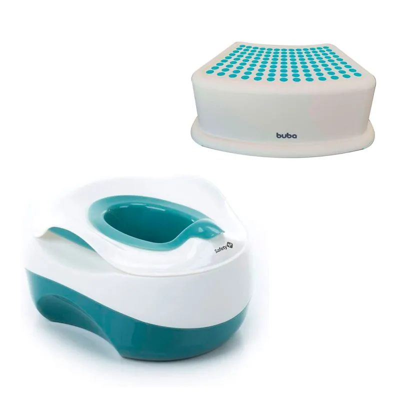 Troninho Flex Potty Blue Safety 1st Com Degrau Azul