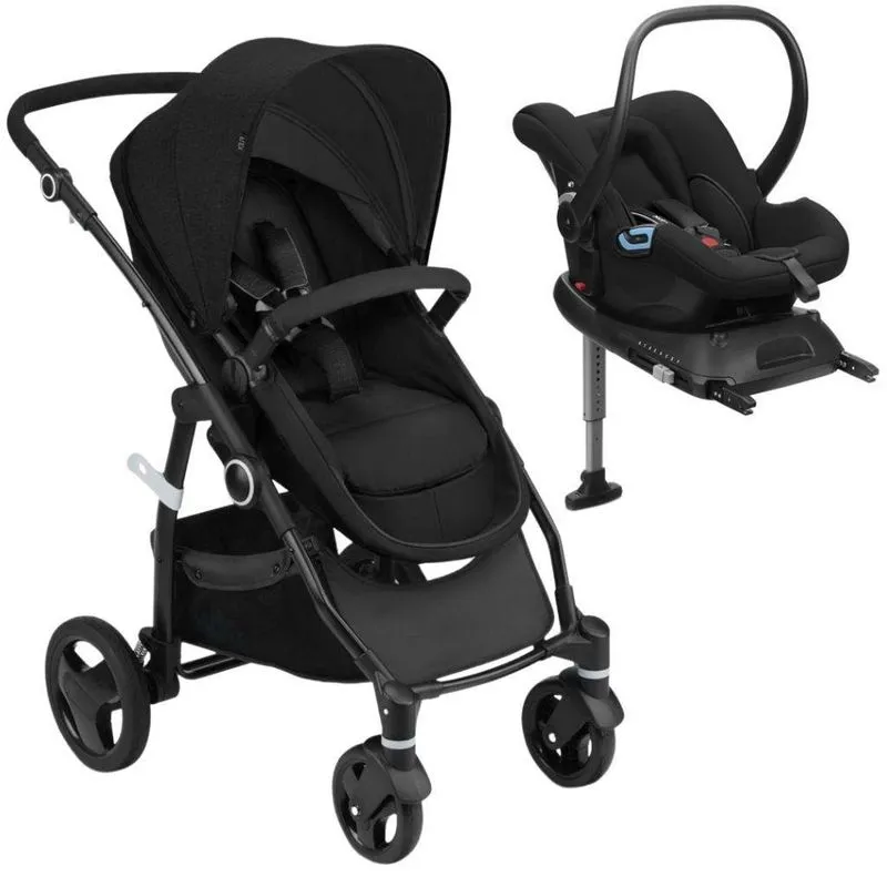 Kit Carrinho De Bebê Leotie E Bebê Conforto Shima E Base