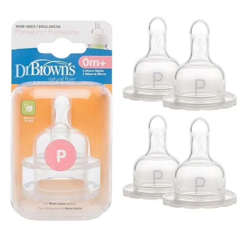 Bico Silicone Prematuro Mamadeira Options 4un (+0m)dr Browns