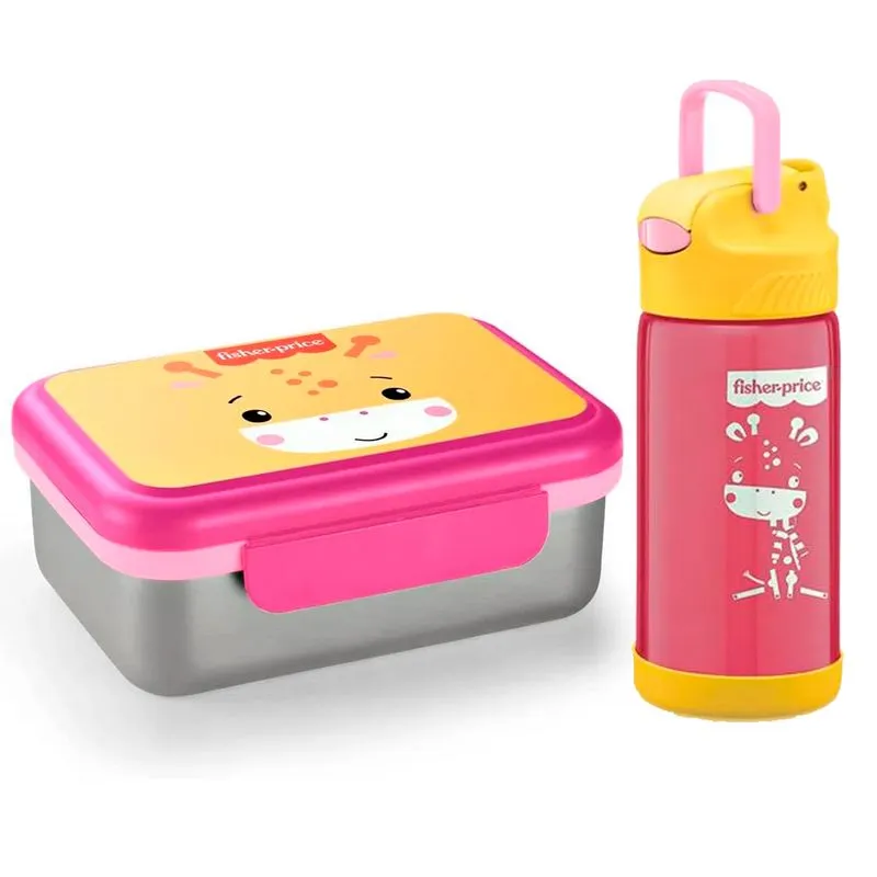 Bento Box Com Copo Térmico Hot &amp; Cold Rosa - Fisher Price