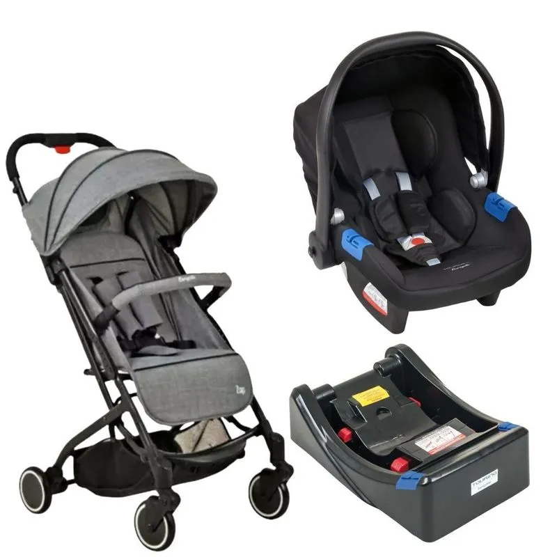Kit Carrinho Zap E Bebê Conforto Touring E Base - Burigotto