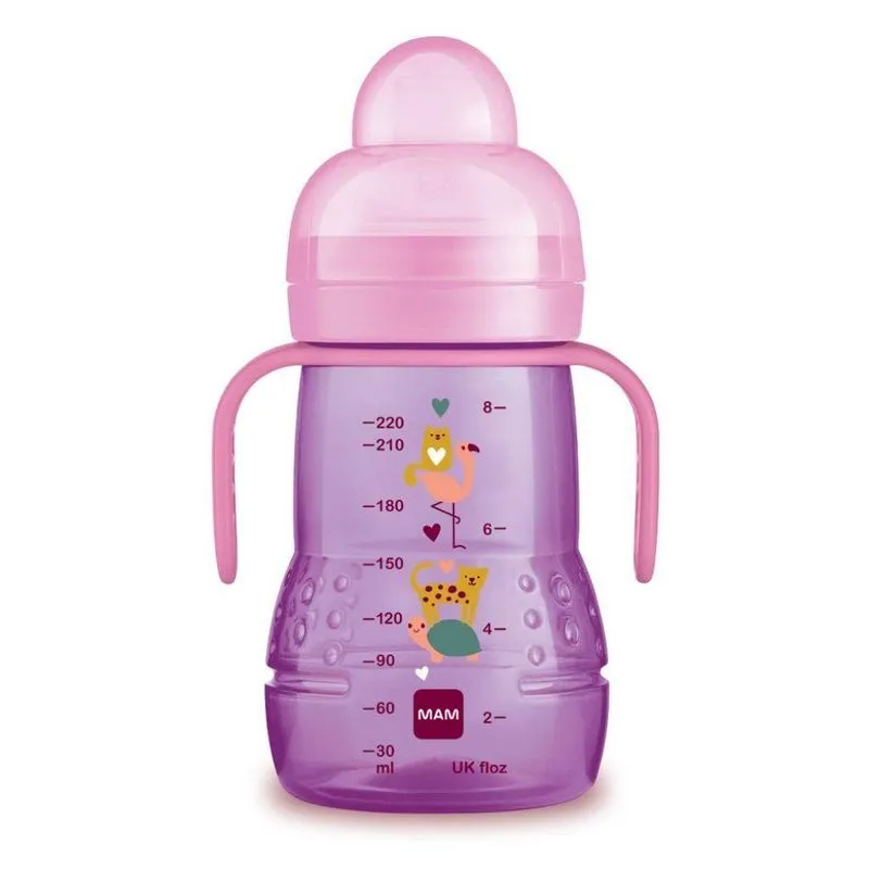 Copo De Transição Trainer+ Rosa 220ml (+4m) - Mam