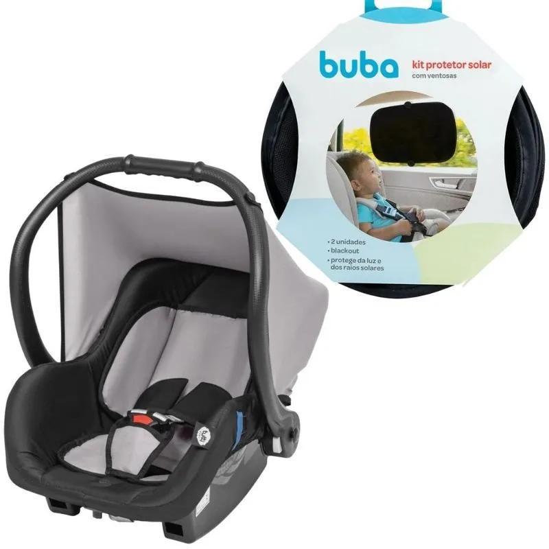 Kit Bebê Conforto Solare Preto -tutti E Protetor Solar -buba