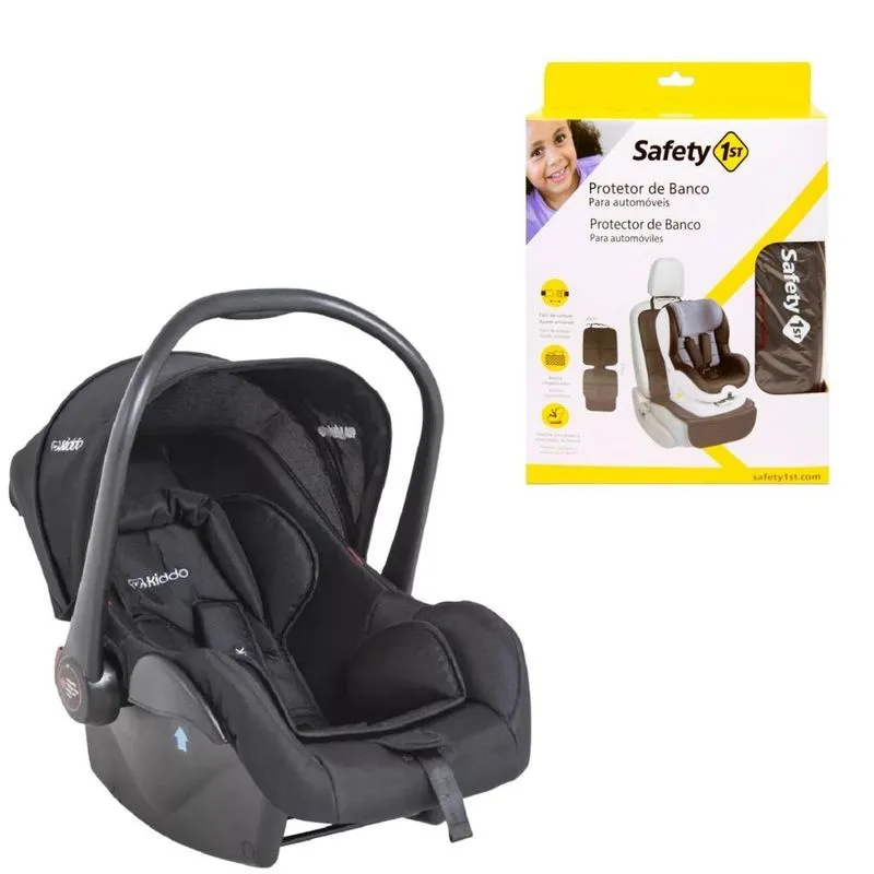 Kit Bebê Conforto Casulo Click E Protetor Para Banco -safety