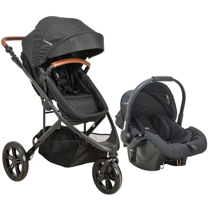 Carrinho Trek Preto Com Bebê Conforto Cozycot Click - Kiddo