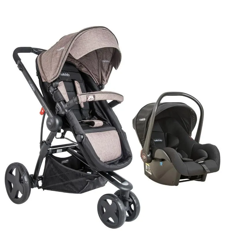 Carrinho Compass Iii Capuccino Com Bebê Conforto - Kiddo