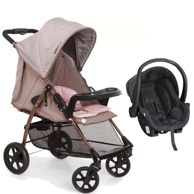 Carrinho San Remo Chocolate E Bebê Conforto Preto-galzerano