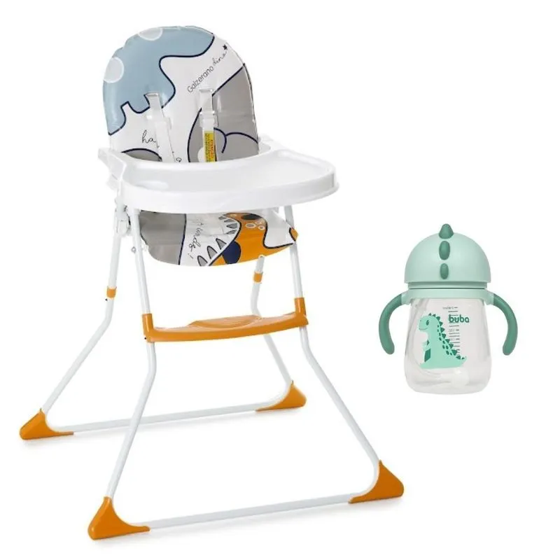Cadeira De Alimentação Alta Nick Com Copo Dino Buba