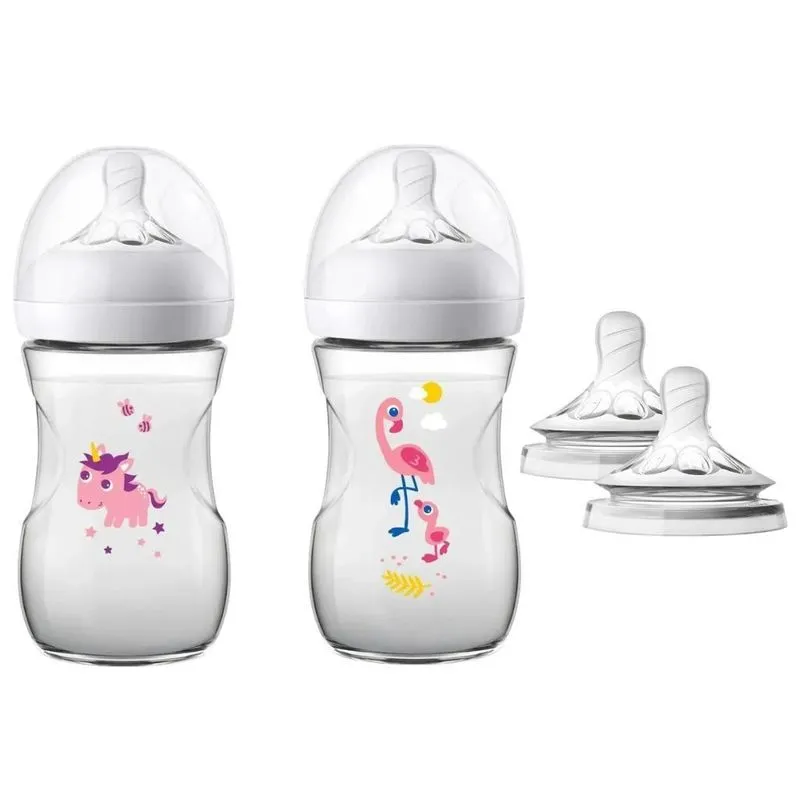 Kit Mamadeira 1m+ E Bico Pétala Embalagem Dupla 0-1m+ -avent