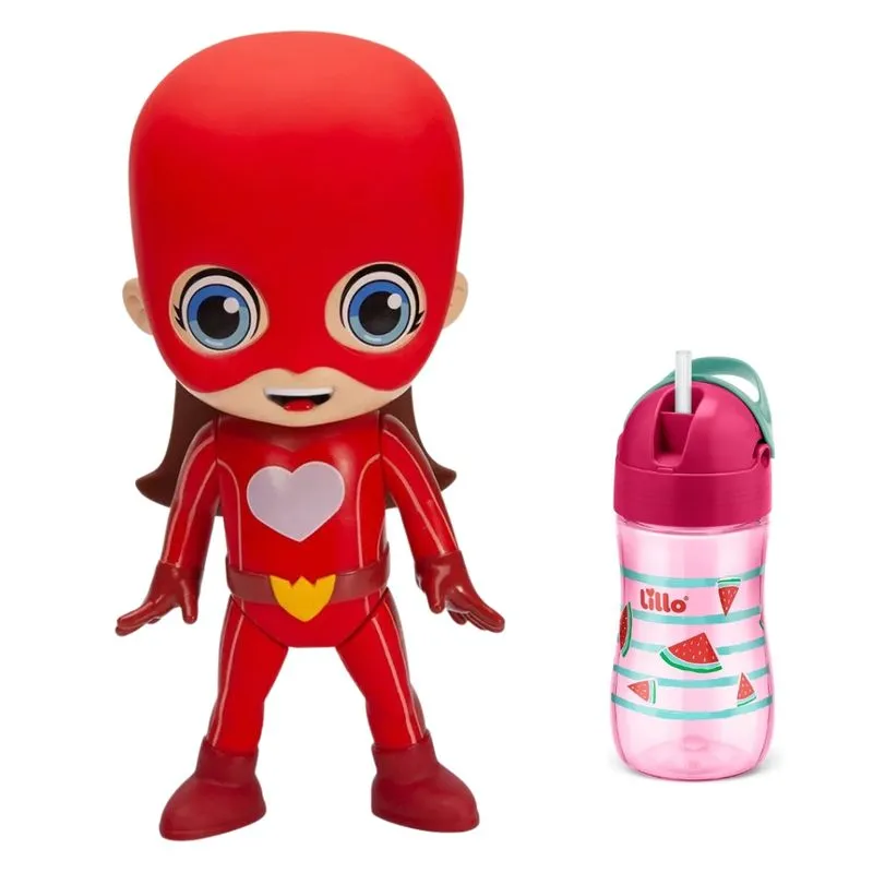 Copo Evolution Com Canudo E Boneca Aventureiros Super Sereia