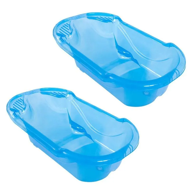 Kit 2 Banheiras Ergonômica Safety&amp;comfort Azul - Tutti Baby