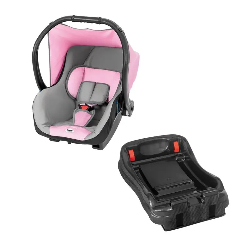 Bebê Conforto Evo Rosa Com Base - Tutti Baby