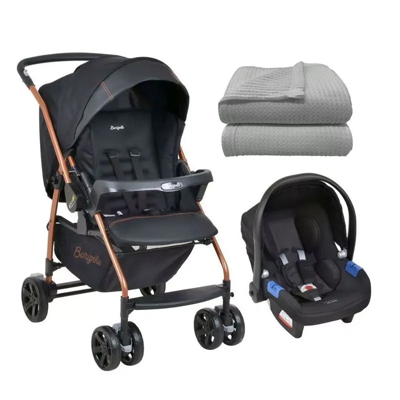 Travel System Rio K Preto Cobre Burigotto Com Manta Infantil