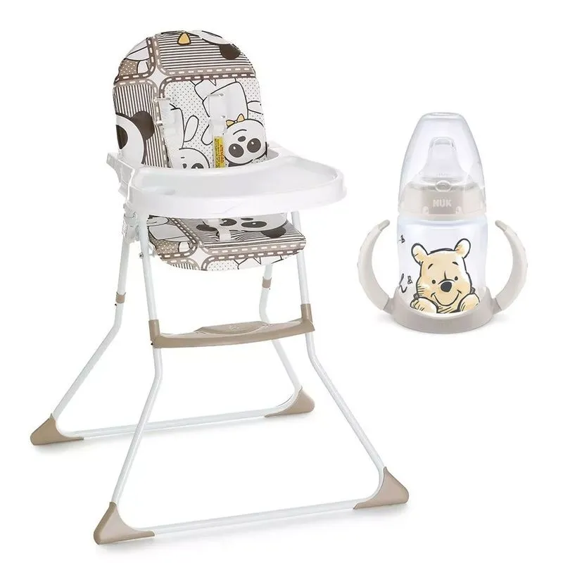 Cadeira De Alimentação Alta Nick Panda Com Copo Ursinho Pooh