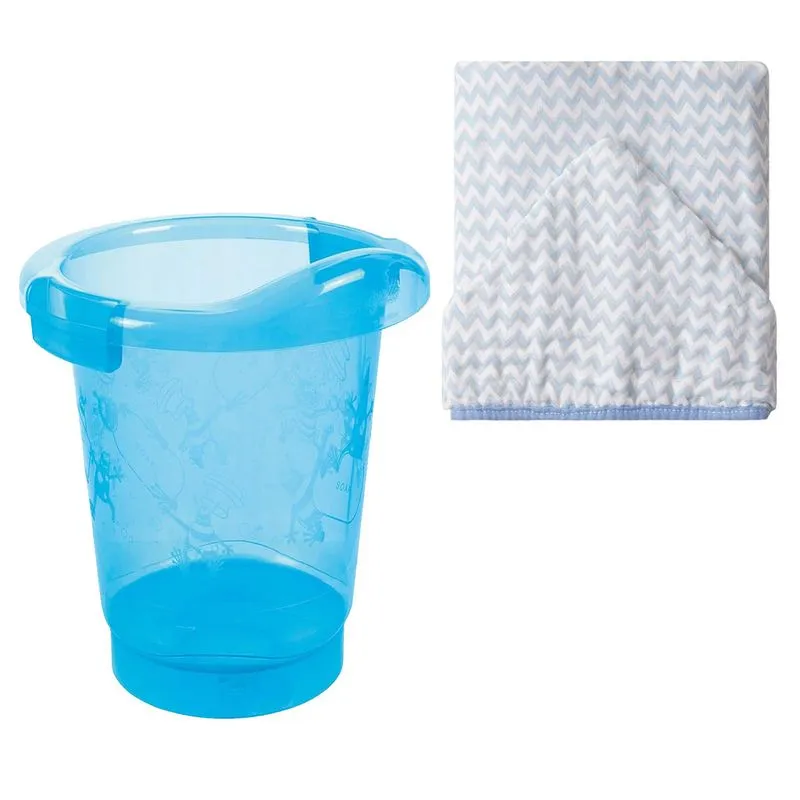 Banheira Ofurô Azul Burigotto E Toalha De Banho Com Capuz