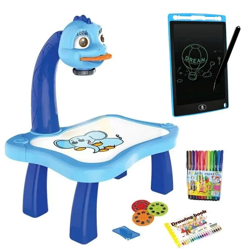 Mesa Infantil Projetora Play&amp;learn Com Tablet Lousa Mágica