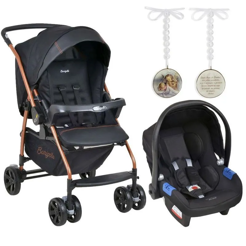Travel System Rio K Preto Cobre Com Medalhão Meu Batizado